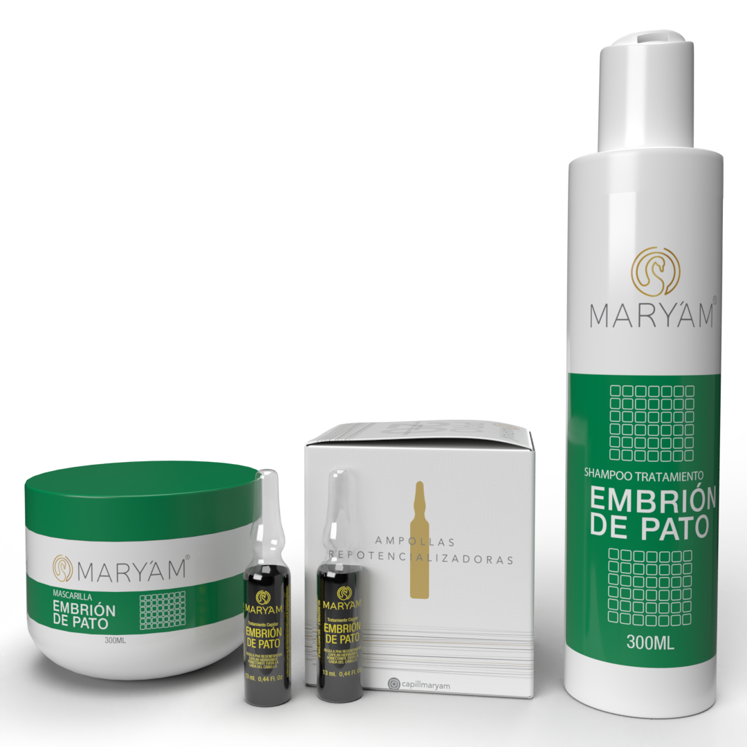COMBO Tratamiento y Shampoo Embrion de Pato + 3 Ampollas Embrion de Pato